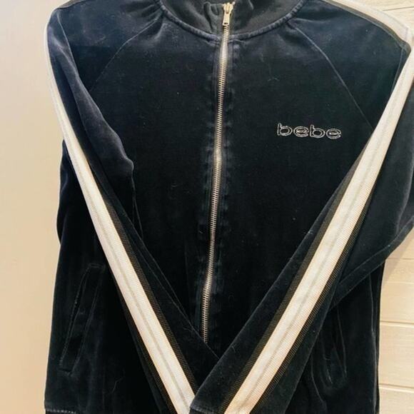 Y2k vintage Bebe velour jacket size small - Picture 1 of 7